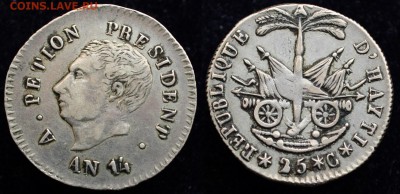 25 centimes 1814г. Гаити - 25сентимес1814_1_1