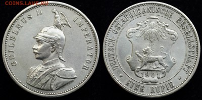 Несколько иностранных монет на предпродажную оценку - 1рупия1901_1