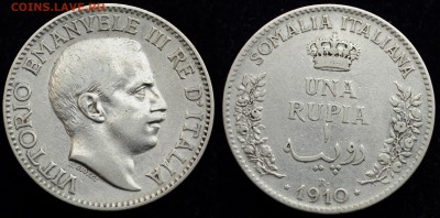 Несколько иностранных монет на предпродажную оценку - 1рупия1910_1