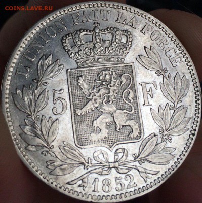 5 франков 1852 Бельгия - 22222