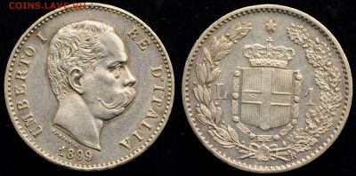 Несколько иностранных монет на предпродажную оценку - 1лира1899_1