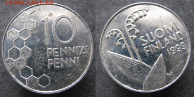 Финляндия по фиксу - 3.38. - Финляндия 10 пенни 1999