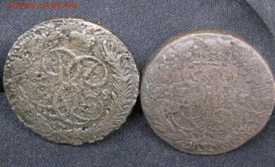 5коп Елизаветы 1758г,5коп Екатерины 1767г - 1.JPG
