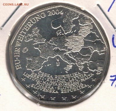 Ag Австрия 5 евро 2004 Евросоюз до 29.06 в 22.00мск (Б189) - 5-авс04