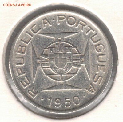 2 эскудо 1950 до 29.06 в 22.00ч (Б170) - 5-моз2э50