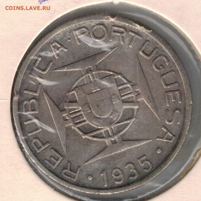 Ag Порт.Мозамбик 5 эскудо 1935 до 29.06 в 22.00ч (Б168) - 5-моз5э35
