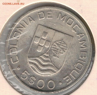Ag Порт.Мозамбик 5 эскудо 1935 до 29.06 в 22.00ч (Б168) - 5-моз5э35а