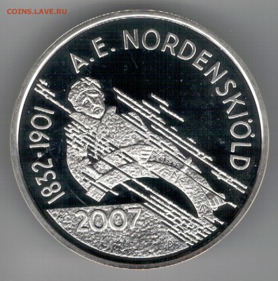 Ag Финляндия 10 евро 2007 Норденшёльд 29.06 в 22.00мск(Б192) - 5-фин