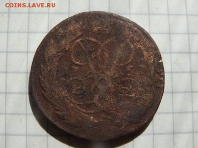 2 Копейки 1757 Надпись сверху. Гурт надпись - DSC04553.JPG