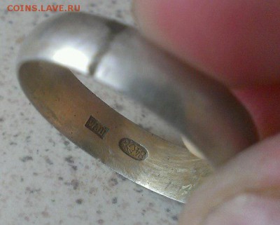 4 серебряных кольца 84 проба клейма. Определение и оценка - кольцо 5