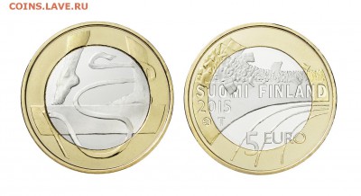Биметаллические монеты Мира_новинки - Finland_5 euro_2015_Sport series_Форум