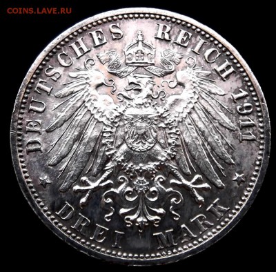 Германия Вюртемберг 3 марки 1911г. до 28.06. 21.00 мск - DSCF6218 (Custom).JPG