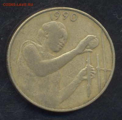 З. Африка 25 франков 1990 г.   27.06. 15 г. 22 -00 МСК. - Африка 25 1