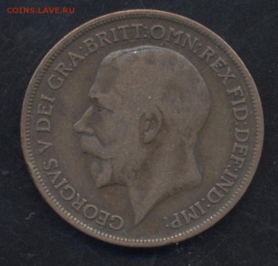 Великобритания 1 пенни 1917 г.   27.06. 15 г. 22 -00 МСК. - Британия 17 1