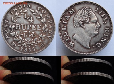 Несколько иностранных монет на предпродажную оценку - 1.4рупии1835_1_3