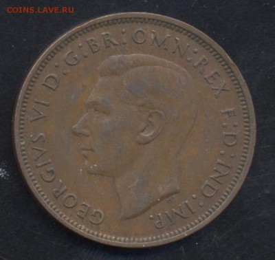 Великобритания 1 пенни 1946 г.   27.06. 15 г. 22 -00 МСК. - Британия 46 1