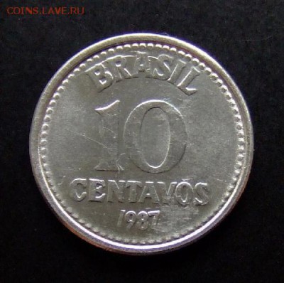4 - Бразилия 10 сентаво (1987) Р