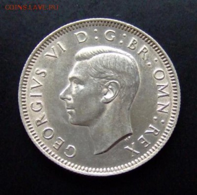 4 - Великобритания 1 шиллинг (1946) «Георг VI» Аg (шотландский герб) А