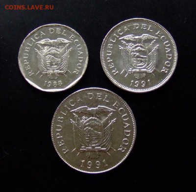 4 - Эквадор (набор - 10,20 и 50 сукре) (3 шт.) А