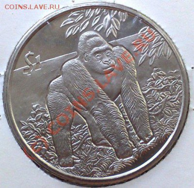 Сьерра-Леоне 1 доллар 2005 Горилла 22.07 21.00 - Горилла-1