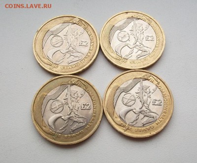 2 фунта биметалл 4шт 2002 Commonwealth Games - 100_2735