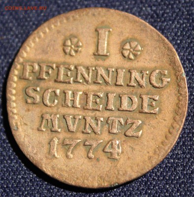 С 1 руб. БРАУНШВЕЙГ 1 пфенниг 1774г.  ДИКИЙ ЧЕЛОВЕК до 2.07. - IMG_6275.JPG