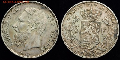 Юбилейные монеты РФ и СССР, а так же иностранные монеты - 5франков1873_1