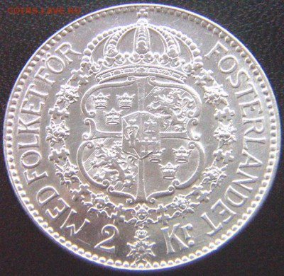 Швеция_2 кроны 1939. Отличное серебро; до 28.06_22.12мск - 10070