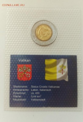 ВАТИКАН 500 лир 1997 БИМЕТАЛЛ UNC 28.06 22:00 - 5469593647_1