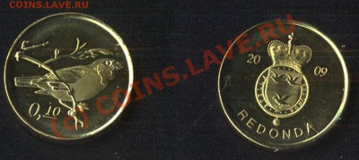 Остров Редонда 10 центов 2009 26.07 20.00 - Редонда 10 центов 2009