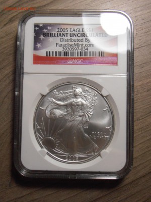 1 доллар США 2005, Свобода в слабе NGC, BU,  до 06.07.2015 - P1010304.JPG