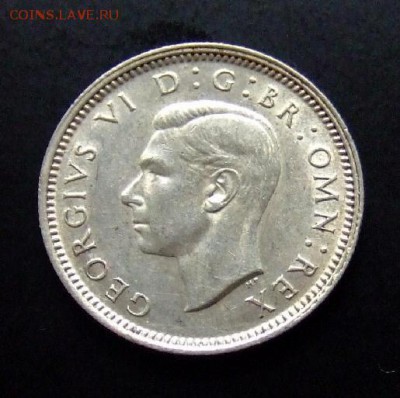 4 - Великобритания 6 пенсов (1942) «Георг VI» Ag А