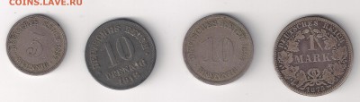 1 марка 1875 + бонус 5,10,10 пфеннигов до 04.07.2015  23-00 - германия-1