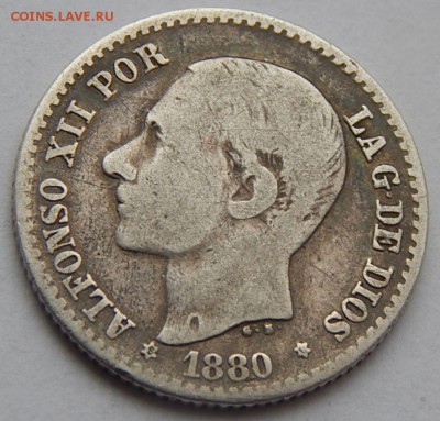 Испания 50 сентимо 1880, до 06.07.15 в 22:00 МСК - 4368