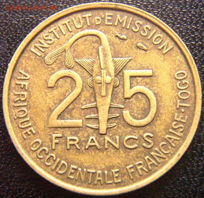 Французский Того_25 франков 1957. Качество; до 30.06_22.48мс - 10095