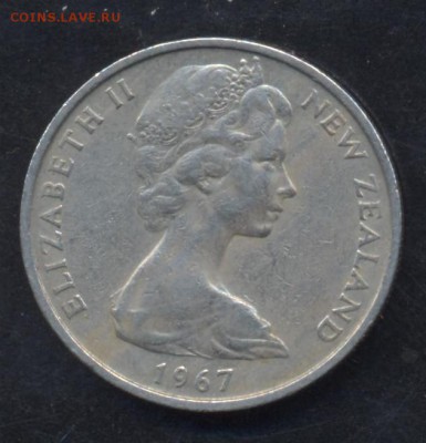 Н. Зеландия 10 центов (шиллинг) 1967 г.  3.07.15 г. 22 -00 - Зеландия
