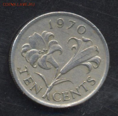 Бермудские о-ва 10 центов 1970 г. 3.07.15 г. 22 -00 МСК. - Бермуды 10