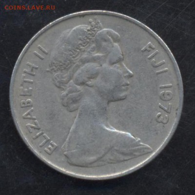 Фиджи 10 центов 1973 г.   3.07.15 г. 22 -00 МСК. - Фиджи 10 1