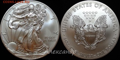 Зарубежное инвестиционное серебро - Silver_Eagle_2014_1