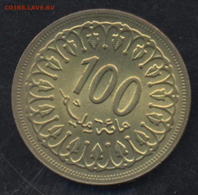 Тунис 100 миллим 1983 г.  6.07.15 г. 22 -00 МСК. - Тунис 100 1
