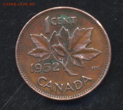 Канада 1 цент 1952 г.  6.07.15 г. 22 -00 МСК. - Канада1