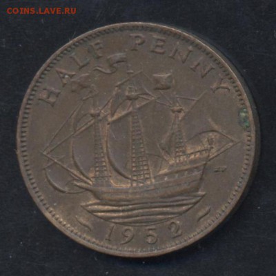 2 пенни 1952 г.  6.07.15 г. 22 -00 МСК. - Британия 52