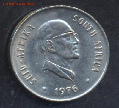 ЮАР 20 центов 1976 г.   6.07.15 г. 22 -00 МСК. - ЮАР 20 1