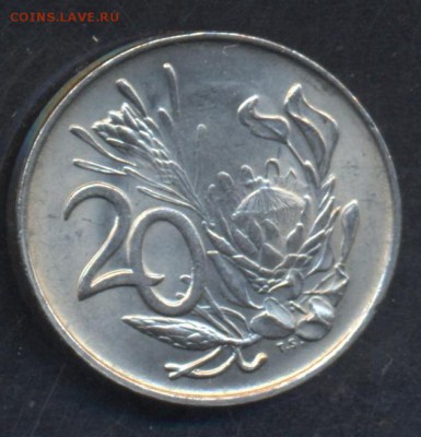 ЮАР 20 центов 1976 г.   6.07.15 г. 22 -00 МСК. - ЮАР 20