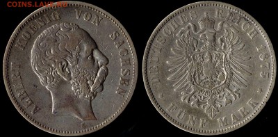 5 марок 1875г Саксония до 10.07.15г 22.00 мск есть блиц - Панорама17