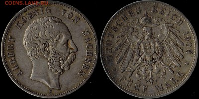 5 марок 1901г Саксония до 10.07.15г 22.00 мск есть блиц - Панорама8