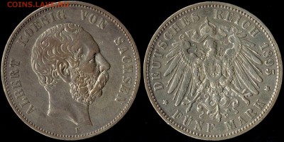 5 марок 1895г Саксония до 10.07.15г 22.00 МСК есть блиц - Панорама5