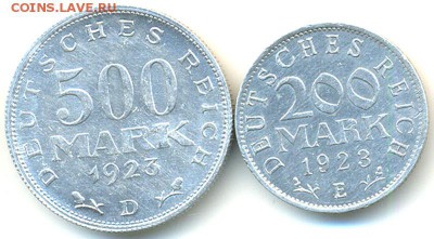 Германия_500 марок 1923(D) и 200 марок 1923(Е)_05.07_22.20мс - 10154