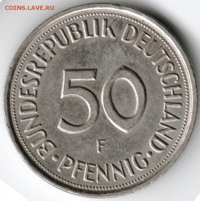 50 пфеннигов F 1990 г. ФРГ до 11.07.15 г. в 24.00 - Scan-150705-0037