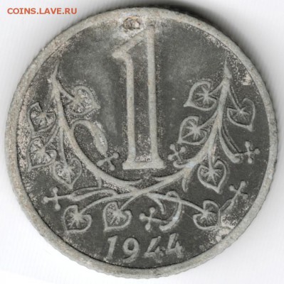1 крона 1944 г. Протекторат Чехии и Моравии до 11.07 в 24.00 - Scan-150705-0013
